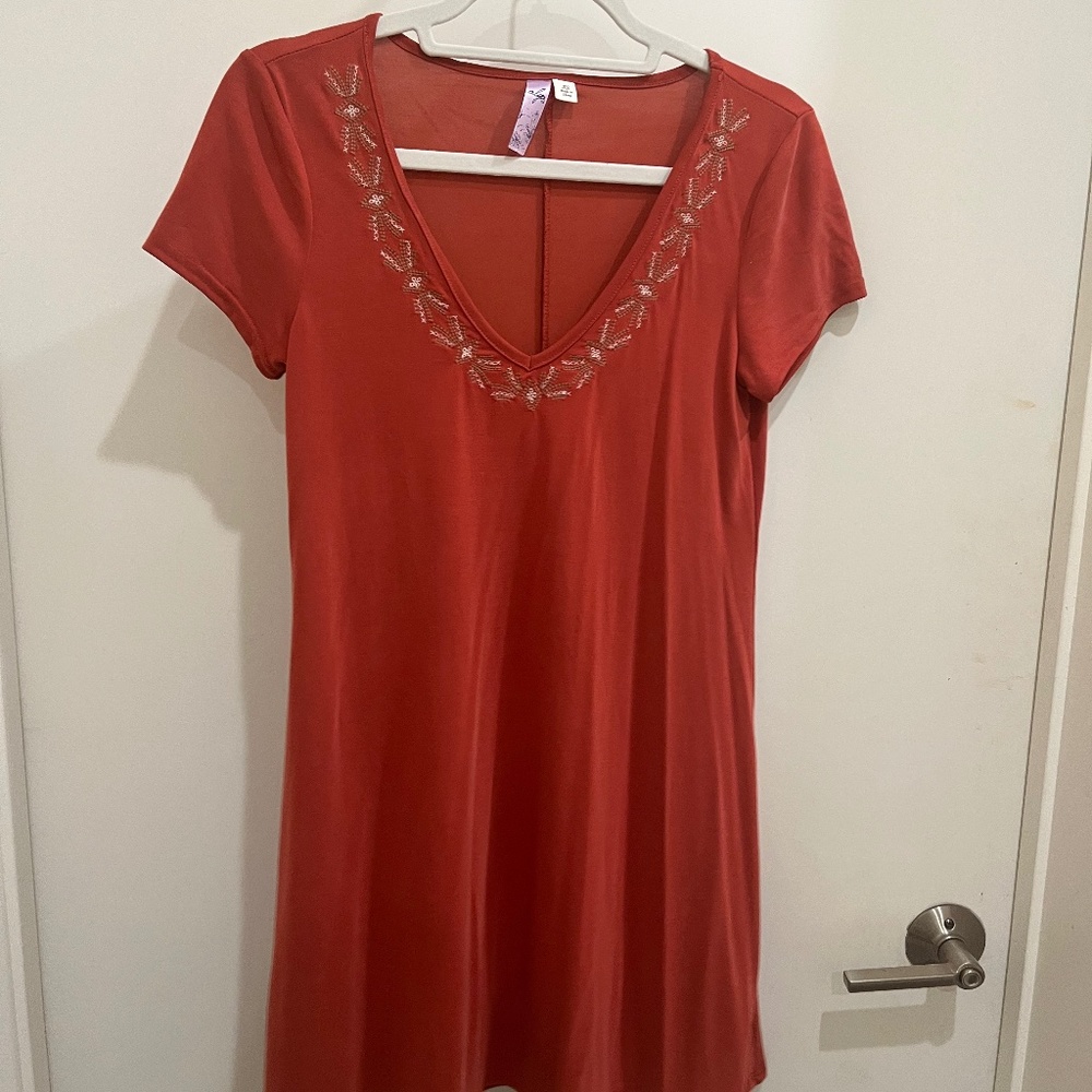 Burnt Orange T-Shirt Dress Size XS